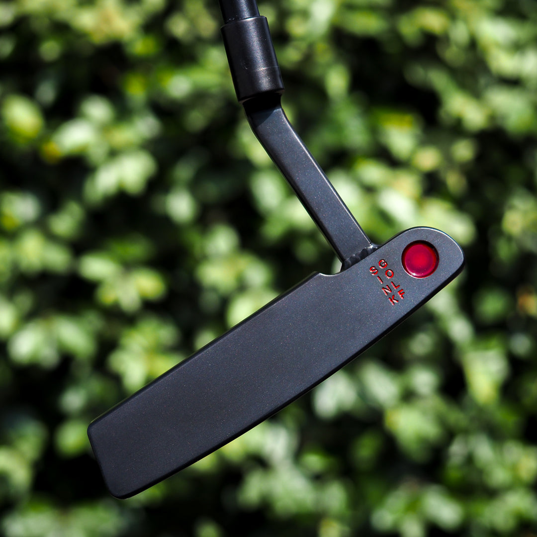 ACE 2.0 RED CHERRY BLACKOUT - SINK GOLF| UK MILLED PUTTERS 